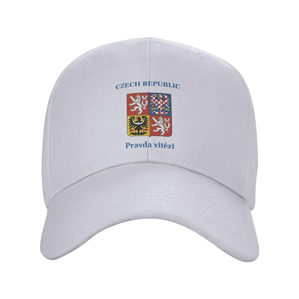 UnisexCzech Republic Coat of Arms Hat Vintage  Snapback Cap Adjustable Casual Headwear