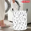 Collapsible Laundry Basket Large Round Waterproof Fabric Hamper Dirty Clothes Storage Bin Toy Organizer with Handles