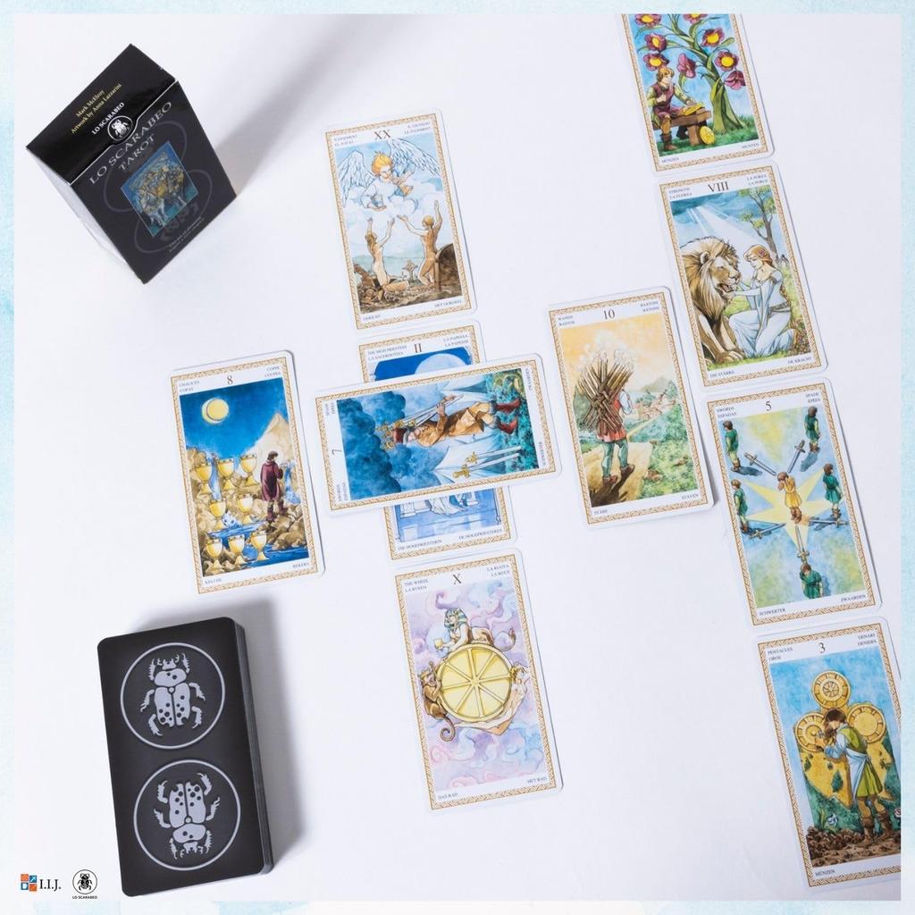 I.I.J Lo Scarabeo Tarot, Waite Edition, Marseille Thoth, 78 Karten, Tarot-Lesung, mit japanischer Anleitung, Authentisches Produkt