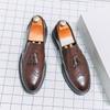 High Quality Social Leather Shoes For Men British Tassels Formal Leather Men'S Wedding Business Dress Leather Brogues Shoes Man