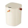 20L Sensor Trash Can with Handle ABS Automatic Induction Touchless Garbage Can for Bathroom Cream Color