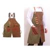Canvas Work Apron Heavy Duty Material with Adjustable Straps Perfect for Woodworking Painting, and Crafts