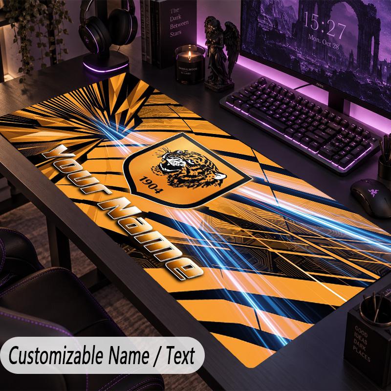Large Mouse PadHull FC Custom Name Text Personalized Desk Mat Non Slip Gaming Pad