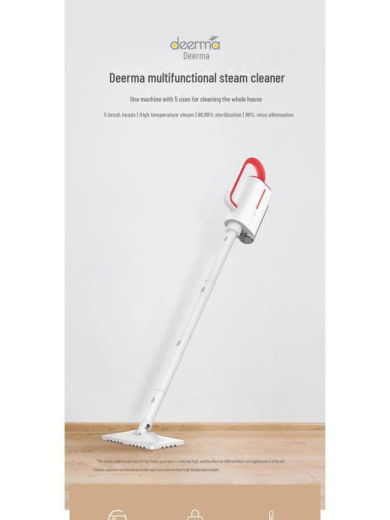 Deerma Electric Handheld Steam Mop: High-Temperature, Multi-Function Cleaning Tool for Home