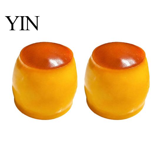 Hand Exercise Ball 1/2Pcs Stress Relief Crunchy Pudding Toy, Fake Caramel Squeeze Dessert Sensory Fidget Toy Simulated Gift for Adults Kids