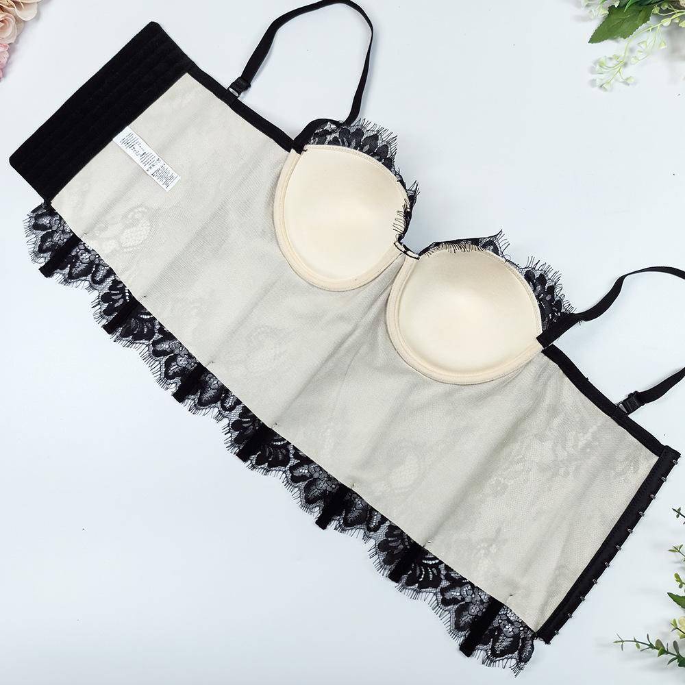 Cross-Border Bestseller: Sexy Lace Strapless Bustier with Cut-Out Design