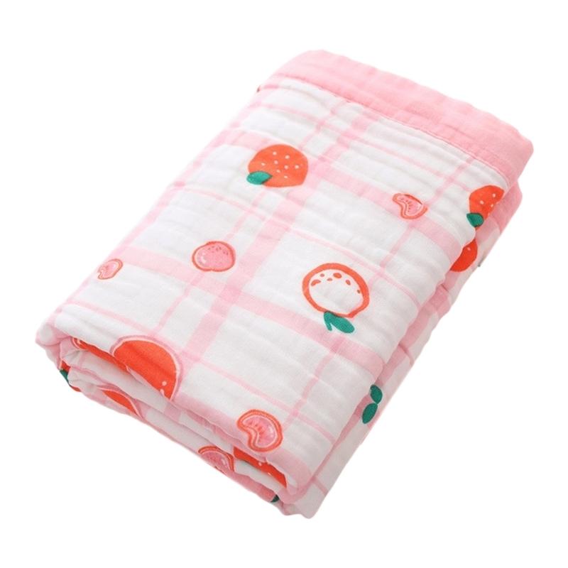 Large Size Infant Bath Blanket High Density Gauze Bath Towel 6-layer for Delicate Skin Quick Drying and Breathable