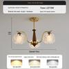 Retro American Chandelier: Versatile Living Room, Bedroom & Dining Lamp with Persimmon Design