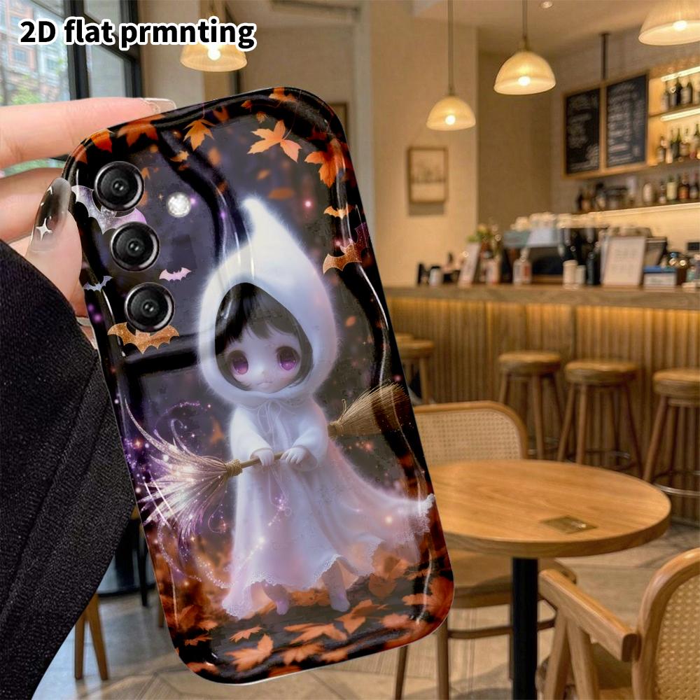 Phone case: 2D flat, suitable for Samsung Galaxy A34 A35 M05 M06 S20 S22 S21 FE Plus 5G protective case, ghost little girl, perfect Christmas and Hall