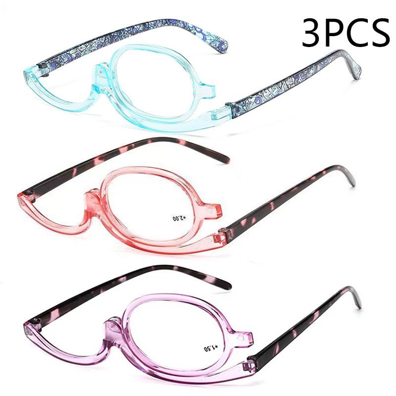 2/3 Stück Lesebrille für Make-up, einzeln, 120 Grad drehbar, multifunktional, Vollrand, modische Lesebrille 2333