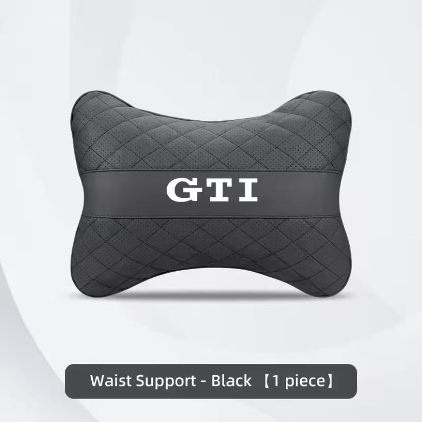 Car Seat Head Support Cushion Lumbar Pillow Interior Accessories For VW GTI Polo Golf Passat Tiguan Arteon CC Taigo T-ROC HubCap