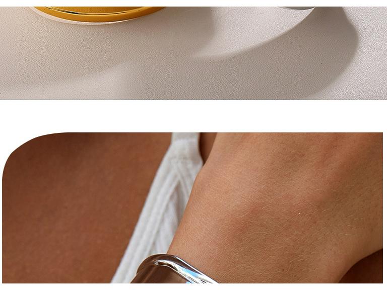 C-Shaped European and American High-End Minimalist Wide-Face Bracelet with Unique Design