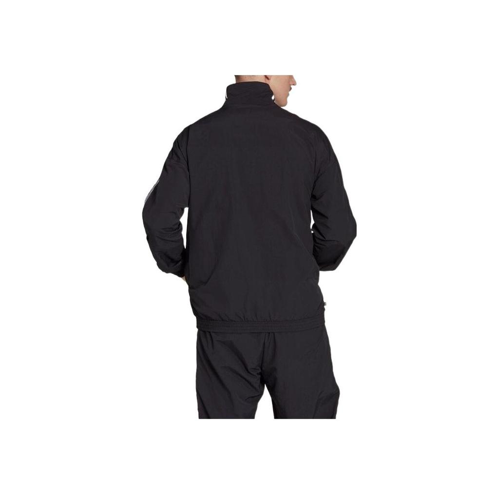 Adidas Originals Trefoil Logo Stripe Print Jacket Men Outerwear Black IA6359