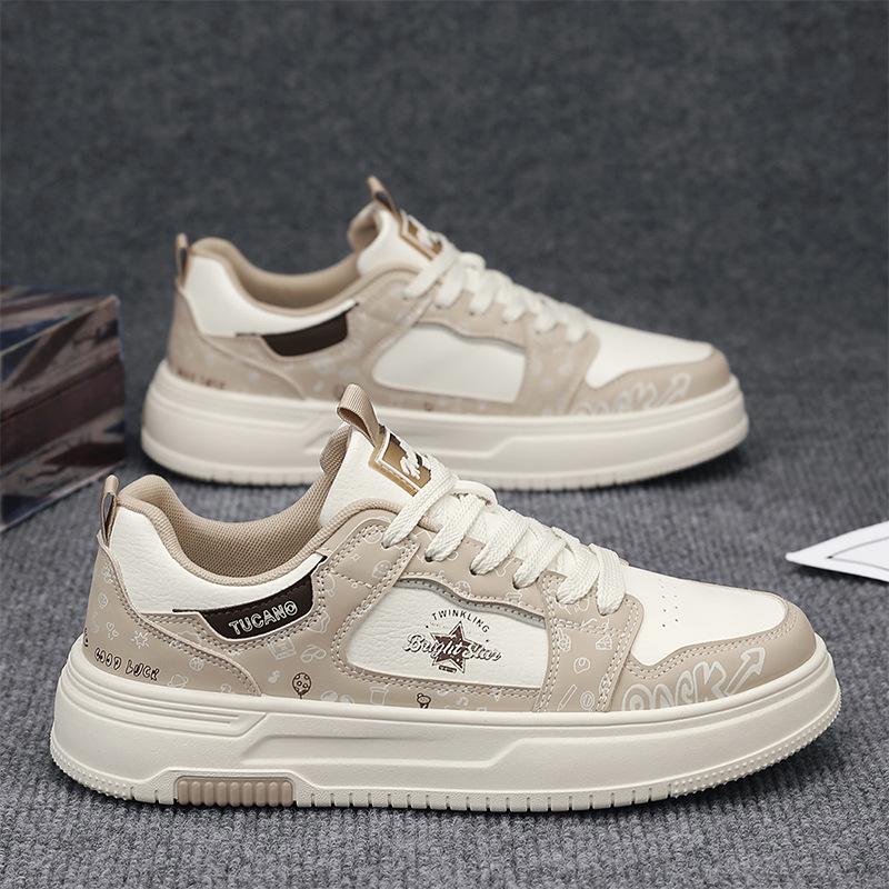 

Весенняя мужская обувь 2025 новый тренд универсальная мужская повседневная обувь на плоской подошве студенческая низкая дышащая спортивная трендовая обувь 39 хаки