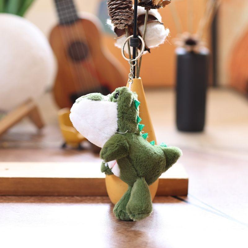 Cartoon Cute Green Crocodile Soft Plush Keychain Pp Cotton Filling Gift Bags