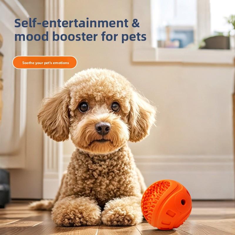 Sound-making, Biting and Wear-resistant, Strange Barking Ball Dog Toy, Teeth Grinding and Cleaning Interactive Dog Toy, Natural Rubber Pet Toy