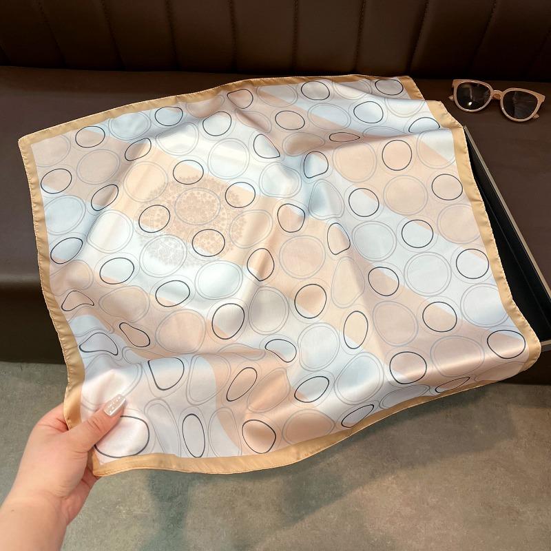 Women S Korean Style Geometric Square Scarf For Spring Summer Neck Decoration