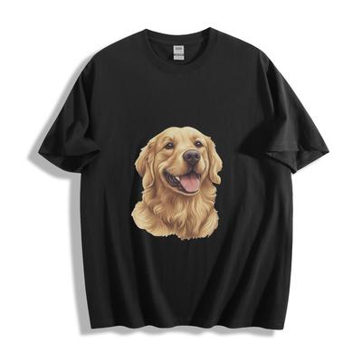 Joyful Golden Retriever T-Shirt - Happy Canine Smile Design Unisex Tee