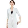Veste de tailleur à rayures blanches pour femmes - Mode professionnelle printemps/été