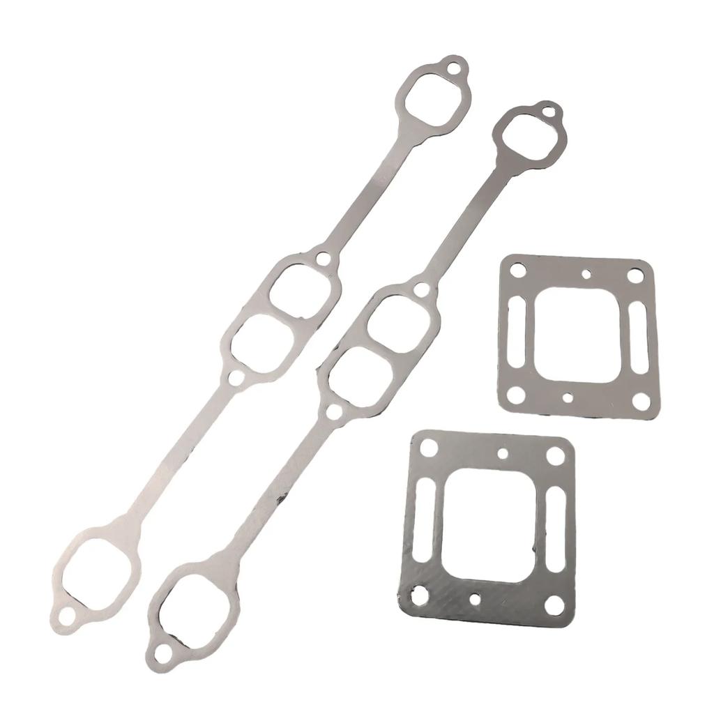 Exhaust Gasket Manifold For Mercruiser 5.0 Mpi 5.7 350 Mag Riser Block V8 Elbow For Engines 1980-2002 With Center Rise Manifold