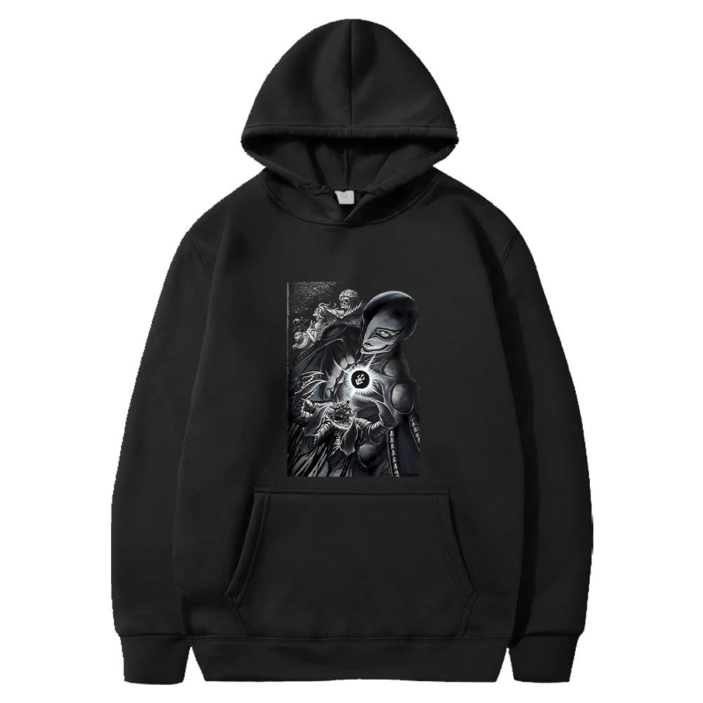 

Hot Anime Berserk Griffith Femto Graphic Print Hooded Men Women Manga Hoodies Plus Size Streetwear Harajuku Male Sweatshirt 4XL чорний