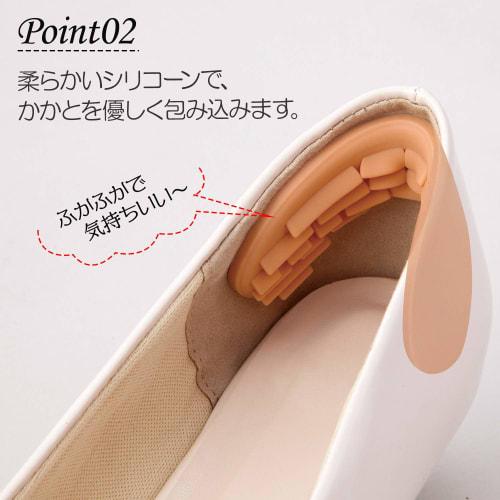 Comolife Soft Heel Stoppers, 1 Pair, Prevents Slip-Ups, Blisters, and Squeezing, Adjusts Shoe Size, Silicone Pads, Cushion, Beige, Soft, with Adhesive