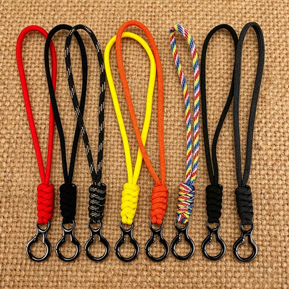 Outdoor Paracord Keychain With Trigger Snap Hook Hand-Woven Survival Camping Hiking Accessories For Car Keys Backpack Edc Gear