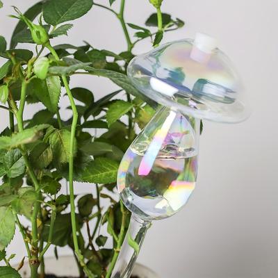 3Pcs, Garden Decorative Supplies, Spring Gardening Drip Irrigation, Mushroom Watering Cans, Glass Automatic Drip Irrigation, Clear Garden Watering Kit