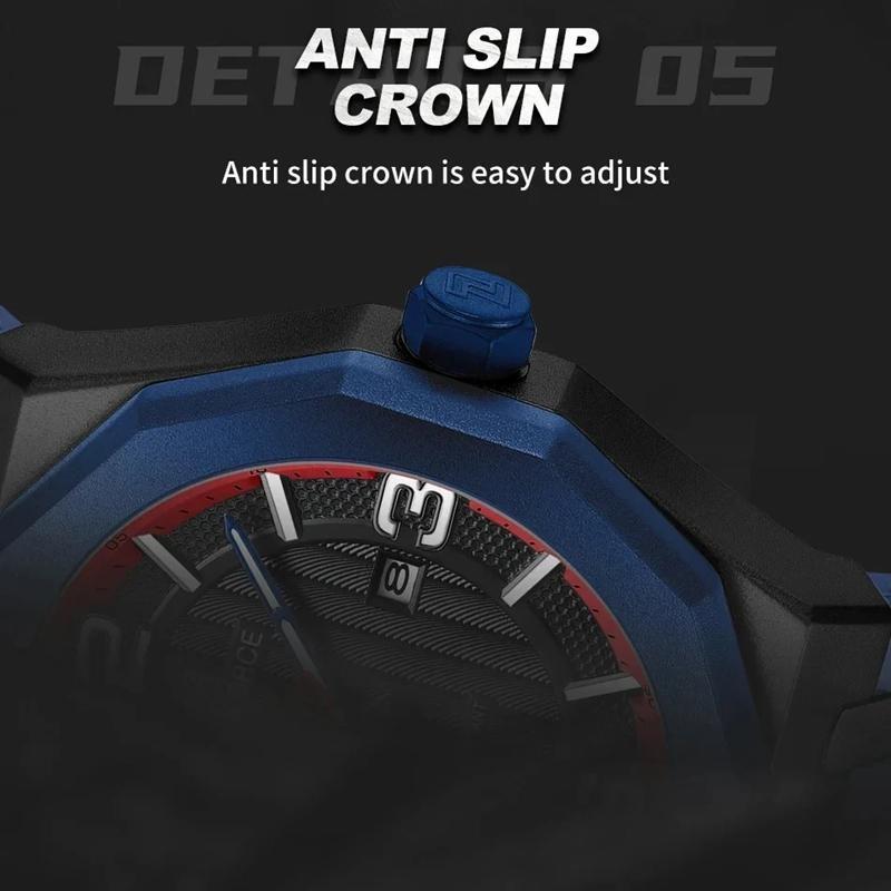 Luxury Men's Business Watch Waterproof Sports Quartz Clock Silicone Strap Men Wristwatches