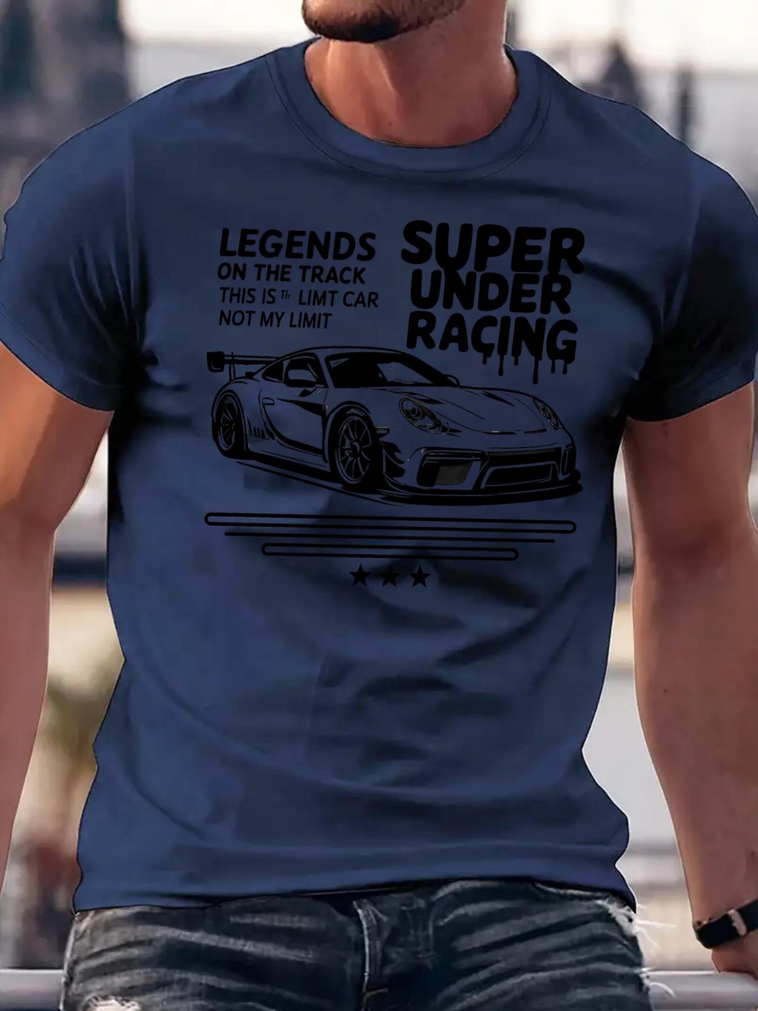 Retro Racing Graphic T-shirt - Cotton Blend XL