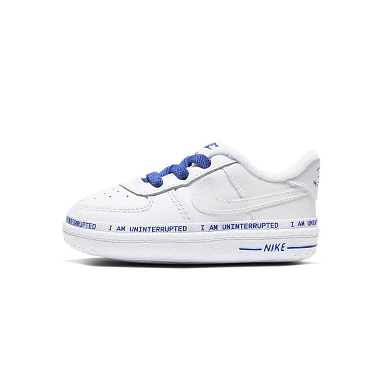 

Nike Air Force 1 07 Crib Skateboard Shoes White Blue Infant And Toddler CQ4564-100 4C
