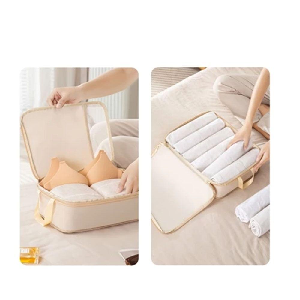 Expandable Packing Cubes Foldable Travel Packing Organizer Compression Storage Bag  Vacation