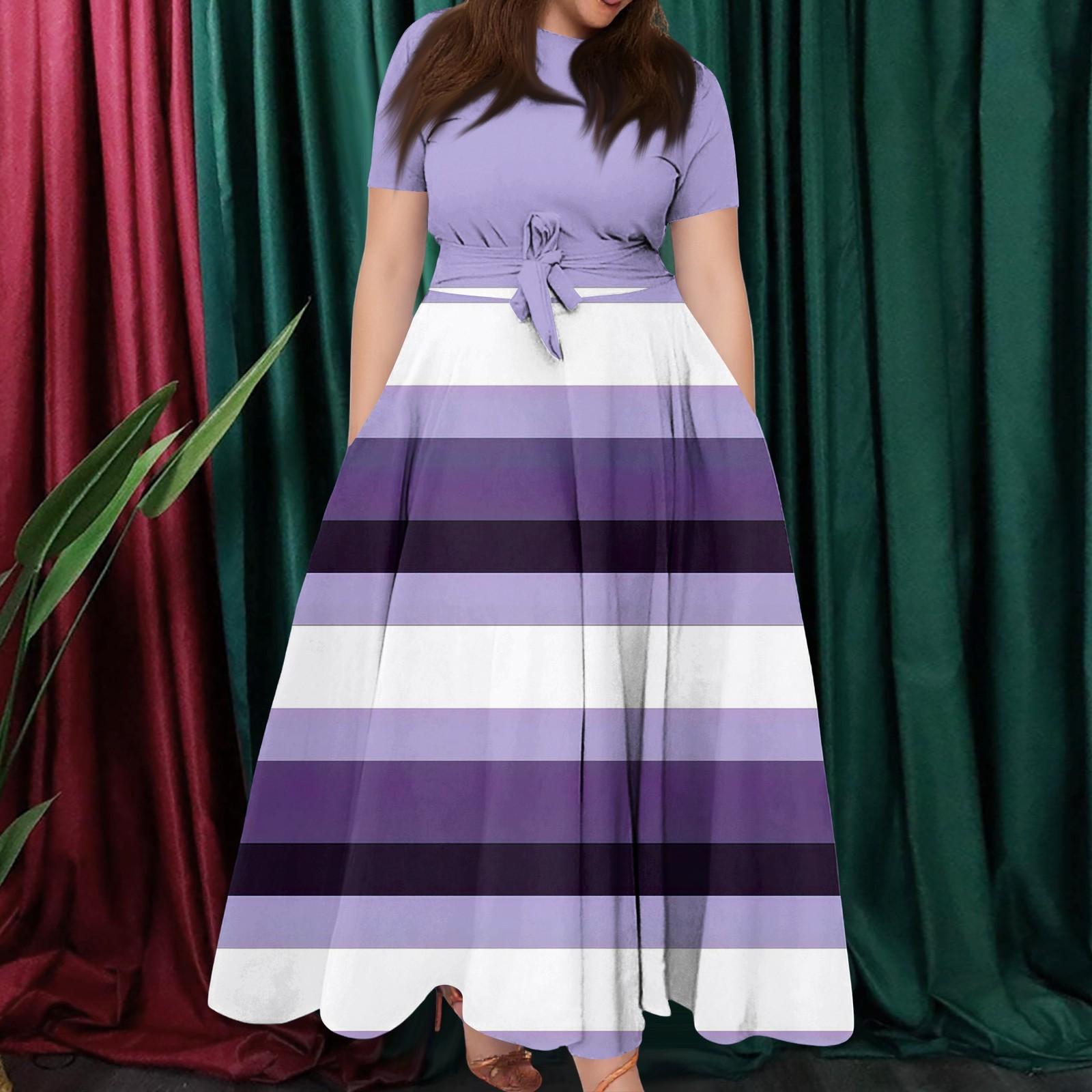 

Женское повседневное модное свободное платье большого размера с принтом, круглым вырезом и короткими рукавами, карманными бретелями XXL