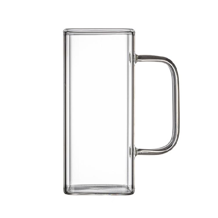 

Glass Drinking Cup Square Shape Beer Mugs Milk Cups Coffee Cups Champagne Cups 1 білий