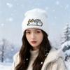 1Pcs New Autumn Winter Warm  Fashion Unisex Beanie Cartoon Cat Embroidery Knitted Hat Beanie Hat Hip Hop Hat