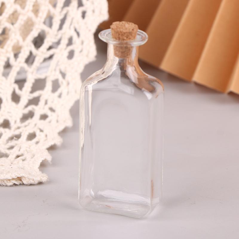 

Миниатюрная кукольная банка для конфет из прозрачного стекла, мини-бутылка для хранения кофейных зерен, кубовидная ваза для цветов, модель кухонного декора, игрушка as the picture