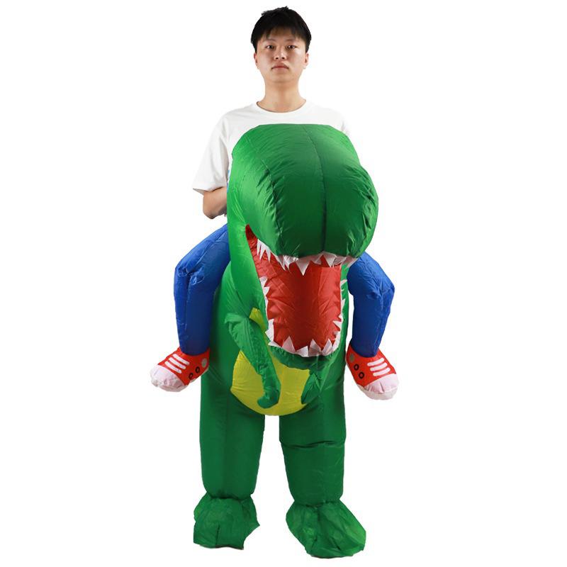 Cartoon Dinosaur Funny Props Costumes Tyrannosaurus Rex Mount Inflatable Suit Amusement Park Cosplay Performance Costume