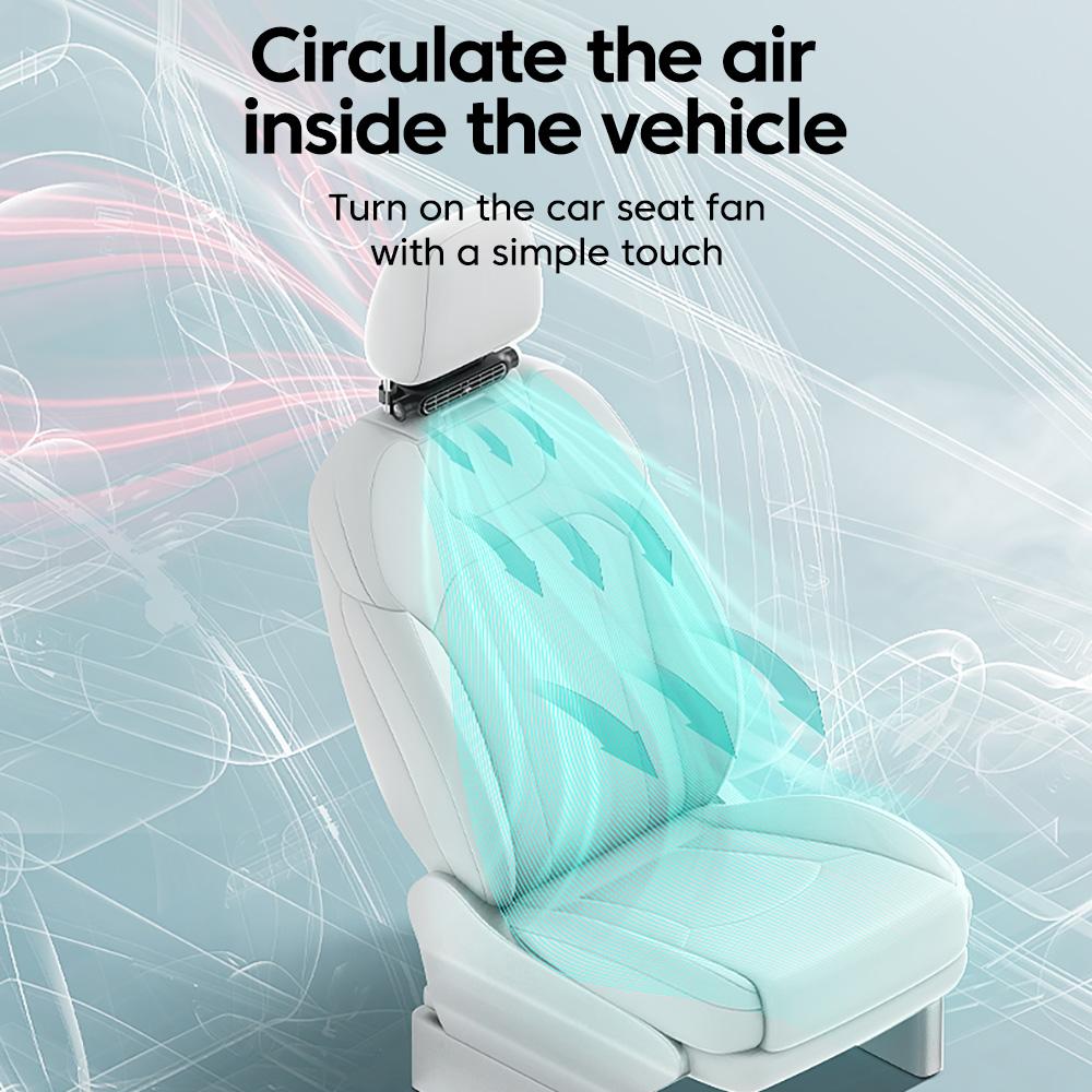 Portable Car Seat Fan Car Front Rear Headrest Backrest Cooling Electric Fan USB Power Supply Fan Air Conditioner