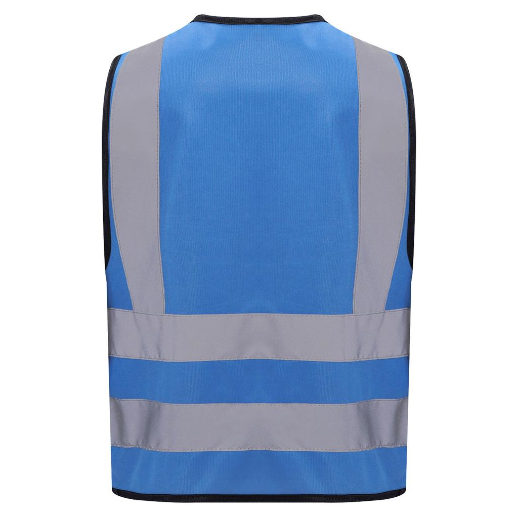 Unisex Dětská Reflexní Bezpečnostní Vesta Bez Rukávů Vysoká Viditelnost Zip Vestička Kostým pro Venkovní Aktivity