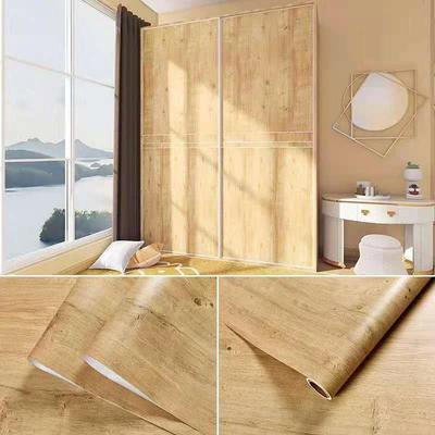 Holzplanken Struktur Retro Kunstholz Tapetenrolle Wasserdicht PVC Selbstklebend Wandaufkleber Abnehmbar Vinyl Restaurant Tapete