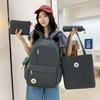 Schoolbag Korean version of women's schoolbag, high school simple contrasting color, American junior high school college student campus 