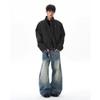 American Style Men's Retro Stand Collar Workwear Jacket - Spring 2025 Short Loose Outerwear Flight Suit