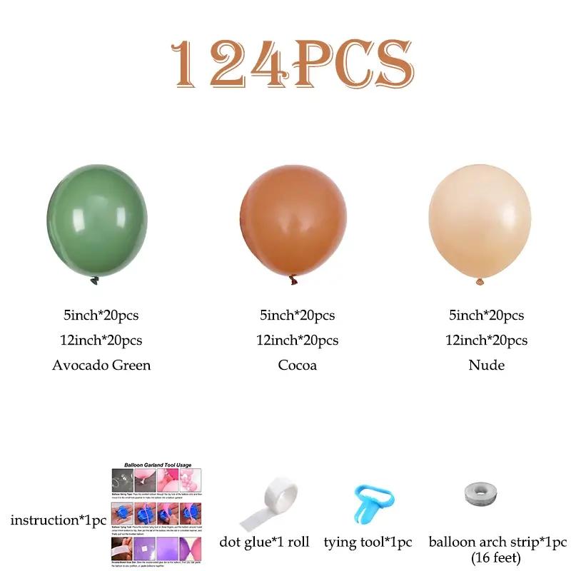 Arco de Balões Verde Abacate Decorações de Aniversário Branco Areia Verde Sálvia Tema Floresta Guirlanda de Balões para Festa de Chá de Bebê