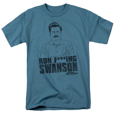 Parks And Rec Swanson Pánské tričko Břidlicové Oficiálně licencované