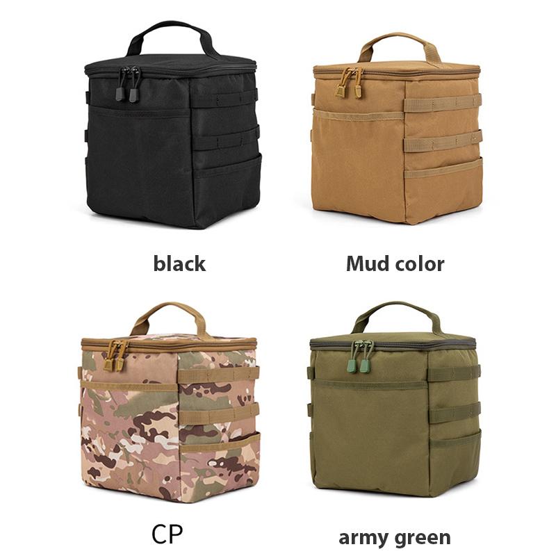 Camping Storage Pouch Picnic Basket Spacious Outdoor Use Camping Lamps Gas Stove Gas Canister Pot Carry Pouch Storage Picnic Pouch