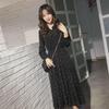 "Ready Stock: Women's Slim Floral Chiffon Dress, Long-Sleeved for Spring & Autumn 2023."