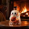 Creative Brandy Carafe Halloween Ghost Whiskey Decanter, Pumpkin And Cat Stopper Decor, High Shape Decanter Borosilicate Glass Wine Drinkware for Home