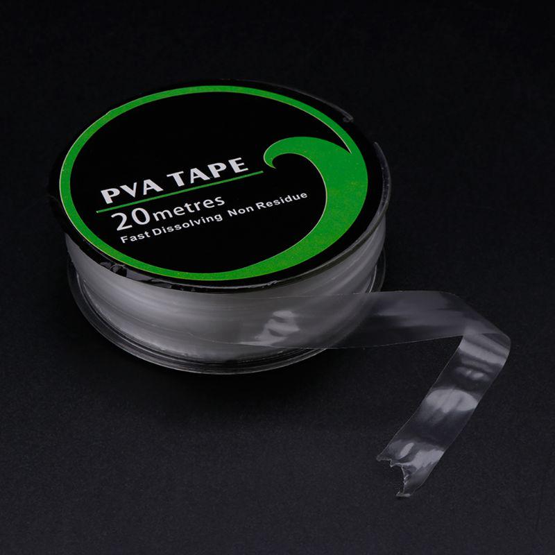 PVA-Band für Angel-Feeder, wasserlöslich, 10 mm x 20 m, schnell auflösbares Tackle, transparent, umweltfreundlich