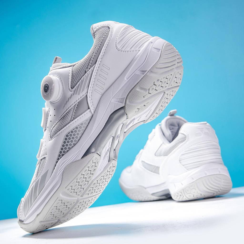 Badminton Shoes Couple Shoes Professional Beef Tendon Sole Anti-skid Training Lightweight Double Rotating Buckle High-quality Badminton Shoes