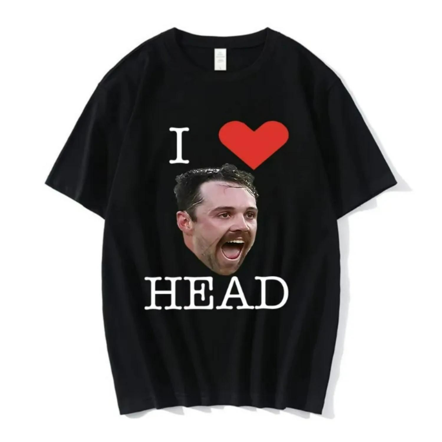 

I Love Travis Head Cricket Player Funny Meme T-shirts Men Women Clothing Fashion Vintage Oversized T Shirt Cotton Casual T-shirt S чёрный